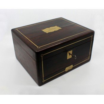 Early 19th c. Brass Inlaid Rosewood Writing Box by William Wilson Edinburgh