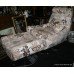 Quality Retro Natural Patterned Swivel Chair & Footstool