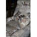 Quality Retro Natural Patterned Swivel Chair & Footstool