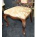 Fine 19th c. Carved Rosewood Upholstered Occasional Chair