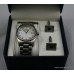 Rotary Stainless Steel Wristwatch & Cufflinks