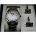 Rotary Stainless Steel Wristwatch & Cufflinks