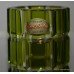 Royal Brierley Uranium Green Overlay Crystal Cylinder Vase