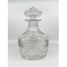 Royal Brierley Cut Glass Honeysuckle Mushroom Shaped Decanter