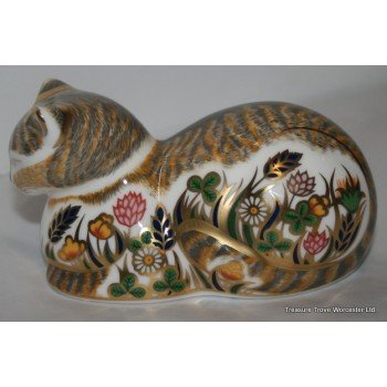 Royal Crown Derby "Cottage Garden Cat" Paperweight