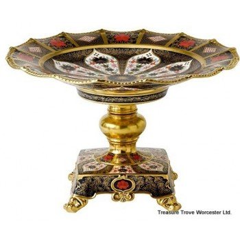 Royal Crown Derby Old Imari Solid Gold Band Comport