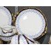 Royal Crown Derby White, Blue & Gold Antique Tea Service 1913