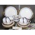 Royal Crown Derby White, Blue & Gold Antique Tea Service 1913