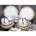 Royal Crown Derby White, Blue & Gold Antique Tea Service 1913