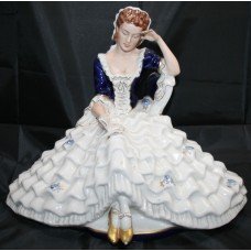 Royal Dux Art Deco Seated Figure Reading Book