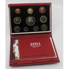 Royal Mint Cased 2001 Deluxe Proof Coin Collection