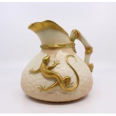 Royal Worcester Blush Pattern 1714  Lizard Jug 1930