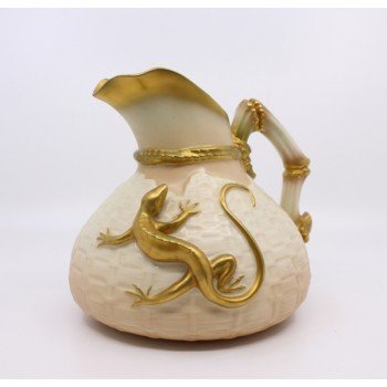 Royal Worcester Blush Pattern 1714  Lizard Jug 1930
