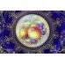 Royal Worcester Cobalt Fruit Apples & Berries Plate by Leaman