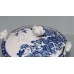 Royal Worcester Dr Wall First Period Blue & White Fence Pattern Butter Tub & Cover