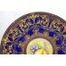 Royal Worcester Cobalt Fruit Pears & Blackcurrants Plate by Leaman