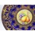 Royal Worcester Cobalt Fruit Pears & Blackcurrants Plate by Leaman