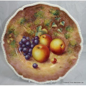 Hand Painted Worcester Fruit Plate by Freeman