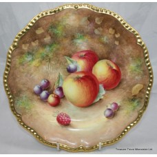 Royal Worcester Hand Painted Fruit Plate by Johnson