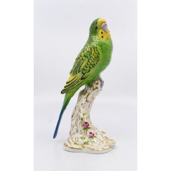 Royal Worcester Bird Green Budgerigar 2663