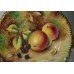 Royal Worcester Hand Painted Fruit 8" Plate by T.Nutt Apples, Damsons & Cherries II​
