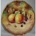 Royal Worcester Hand Painted Fruit 8" Plate by Nutt Apples, Blackberries & Gooseberry