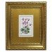 Royal Worcester Cyclamen Porcelain Plaque Set in Gilt Frame