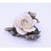 Royal Worcester Porcelain & Bronze Pink Rose