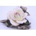 Royal Worcester Porcelain & Bronze Pink Rose