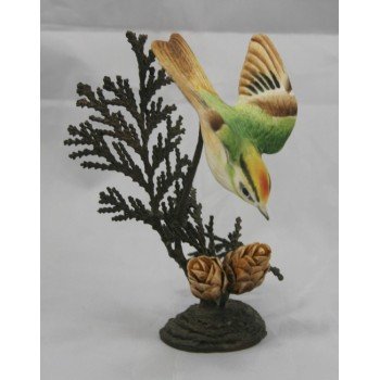 Royal Worcester Goldcrest Porcelain on Bronze Figure