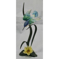 Royal Worcester Kingfisher Porcelain on Bronze Figure