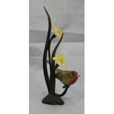 Royal Worcester Robin Porcelain on Bronze Figure