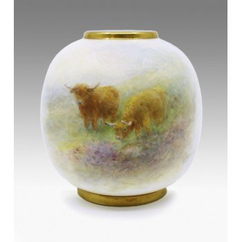 Royal Worcester Ovoid Vase by Harry Stinton 1961