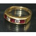 Ruby & Diamond Five Stone 18ct Gold Ring