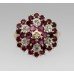 Vintage Diamond & Ruby Cluster Ring in 9ct Gold 