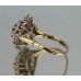 Vintage Diamond & Ruby Cluster Ring in 9ct Gold 