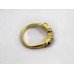Ruby & Diamond Wishbone Yellow Gold Ring