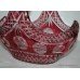 Ruby Cut Glass Overlay Crystal Basket