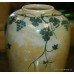 Ruskin Pottery Gold Lustre Green Grapevine Bulbous Vase 1907