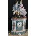 Russian Gardner (Verbilki) Porcelain Garniture Clock Set