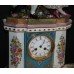 Russian Gardner (Verbilki) Porcelain Garniture Clock Set