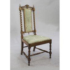 Elegant Victorian Satinwood Barley Twist Chair