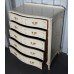 Serpentine Fronted Marie Antoinette Style Painted Cream Chest of Drawers