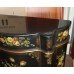 Serpentine Marble Topped Hand Painted Lacquered Cabinet