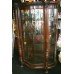 Serpentine Fronted Flemish Oak Display Cabinet c.1880