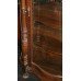 Serpentine Fronted Flemish Oak Display Cabinet c.1880