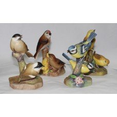 Set of 4 Royal Worcester Porcelain Bird Group Ornaments