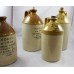 Set of 4 Early 20th c. Glazed Stoneware Vinegar Bottles WM.Shaw