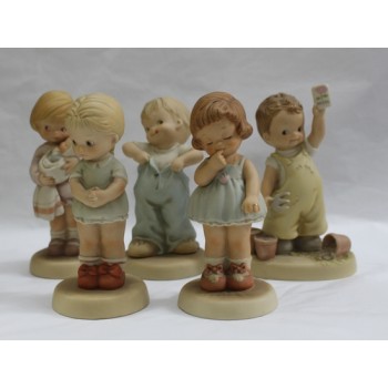 Set of 5 Lucie Attwell Memories of Yesterday Figurines