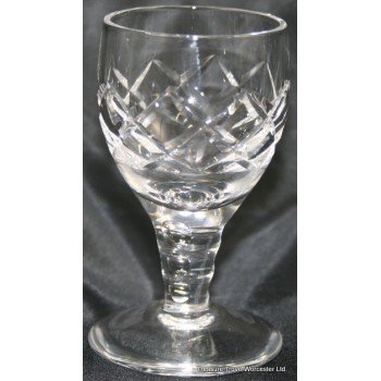 Set of 6 Fine Cut Glass Crystal Port Glasses